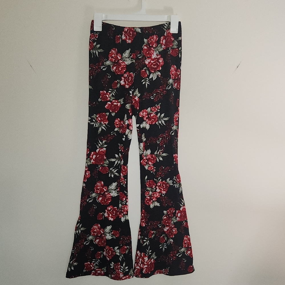 Floral Bell-Bottom Pants